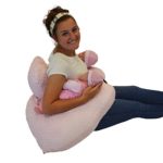 THE TWIN Z PILLOW – PINK The only 6 in 1 Twin Pillow Breastfeeding, Bottlefeeding, Tummy Time & Support! A MUST HAVE FOR TWINS! – CUDDLE PINK DOTS