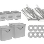 Delta Children Nursery Storage Set, Dove Grey, 48 Count