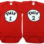 Gender Neutral Baby Bodysuits, Includes 2 Bodysuits, 0-3 Month Twin 1 Twin 2