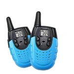 Unique Radio Walkie Talkies Gifts & Funny Creative Long Range Audio Toys for Kids, Twin Pack Rechargeable Battery Walkie Talkie Radio Toy for Pretent Play Games (Blue)