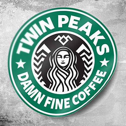 Twin Peaks, Starbucks Coffee 3×3 round stickers. Laura Palmer, wrapped ...