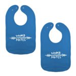 We Match! Unisex-Baby Twin Set 2-Pack Womb Mates (Arrows) Thick 2-Ply Cotton Baby Bibs With Snaps