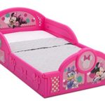 Delta Children Deluxe Disney Minnie Mouse Toddler Bed with attached guardrails