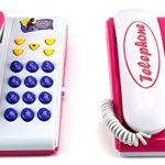 Fashion Angel Twin Telephones Wired Intercom Children’s Kid’s Toy Telephone Set w/ 2 Telephones, Ringing Sound, Talk to Each Other