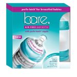 Baby Bottle – Bare Air-Free Feeding System, Perfe-Latch Nipple For Breastfed Babies – 4oz. Twin Pack