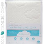 PUREgrace Twin Mattress Protector (39″ x 75″) made with All Natural Hypoallergenic TENCEL, Soft and Breathable Waterproof Mattress Pad and Fitted Cover in one