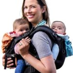 TwinGo Carrier – Lite Model – Works as Tandem or Single Carrier. Compact, Comfortable, 100% Cotton and Adjustable. For Men, Women, Twins and Children Between 10-lbs and 45 lbs. (Black, Blue, Orange)