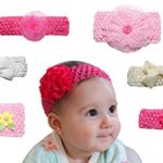 6 Pack Baby Headband – New Baby Girl Shower Gifts – Photo Props For Babies – Perfect for Newborn Photography, 1 Year Olds and Twins, First Birthday