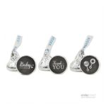 Andaz Press Vintage Chalkboard Boy Girl Twins Gender Neutral Baby Shower Collection, Party Thank You Chocolate Drop Label Stickers Trio, Fits Hershey’s Kisses, 216-Pack, For Themed Party Favors, Gifts, Boxes, Favor Bags, Treats, Stationery, Envelopes and Presents