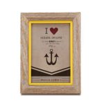 4×6-inch Color Suround Picture Frame with Glass Front (4×6, Yellow)