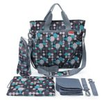 Diaper Bag – Shoulder and Stroller Diaper Bag, Waterproof, Blue Polka-dot