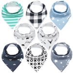KiddyStar Bandana Baby Bib Set, 8-Pack Drool Bibs for Boys and Girls, Baby Shower Gift for Newborns, 100% Organic Cotton, Soft and Absorbent, Stylish and Unisex, For Drooling and Teething