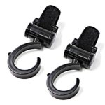 SLC 2 Pack of Stroller Hooks Organizer Buggy Clips for Hanging Baby Diaper Bags, Groceries, Clothing, Purse, Universal Heavy Duty Hanger Fit Pram, Double Stroller, Umbrella, Wheelchair, Rollator