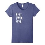Womens Best Twin T Shirt – Gift T-Shirt for Twins Medium Heather Blue