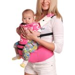 Vedar 100% Cotton Adjustable 360 Degree 4 in 1 Hip Seat Baby Carrier Infant Carrier Backpack Breathable Waist Stool Baby Sling/Pink