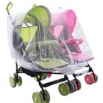 White Full Cover Twins Mosquito Net for Strollers Car Seats Cradles Cribs High Mesh Density