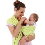 Baby Sling Carrier,Birth to 3 Yr Breastfeeding Nursing Cover Super Soft 100% Organic Cotton Baby Wrap by Liberty Slings Hands Free Ergonomics Baby Carrier (Green)