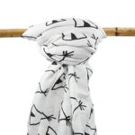 Organic Bamboo Muslin Swaddle Blanket – Oversized – Excellent Baby Shower Gift – Premium Breathable Receiving Blanket