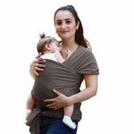 NPET Baby Wrap Carrier Original Natural Cotton Baby Slings for Newborns to 35 lbs, Soft, Comfortable – gray
