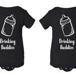 FASCIINO Infant Twins Matching Bodysuit Onesie Set