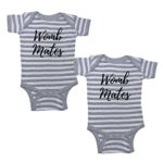 We Match! Unisex Baby Twin Set 2-Pack Womb Mates Bodysuits