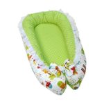 Lappi Baby Unisex Newborn Nest – Giraffe Baby Nest – 100% Cotton Bassinet For Bed