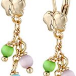 Little Miss Twin Stars “Cat-eyed Bead” 14k Gold-Plated Earrings