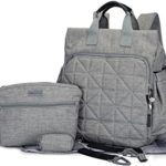 SoHo diaper bag, Kenneth BackPack Diaper Bag 5 Pieces Set (Classic Gray)