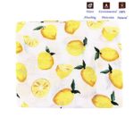 Baby Bamboo Blanket Muslin Swaddle Blanket, Soft Organic Boys and Girls Bath Towel by Feihoudei (Lemon)