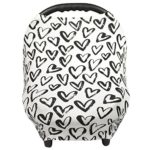 Breastfeeding Cover – Nursing Cover scarf – Infant Car Seat Canopy, Shopping Cart, Stroller, Carseat Covers for Girls and Boys – Hearts – Love