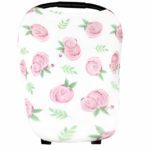 Baby Car Seat Cover Canopy and Nursing Cover Multi-Use Stretchy 5 in 1 Gift “Grace” by Copper Pearl