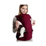 Huluwa Baby Carrier, Baby Sling Hip Seat, Baby Wrap Multifunction Infant Waist Stool for Newborns, 100% Cotton Breathable, Demountable Four Seasons general, Wine Red