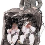 Comfy Baby Rain Cover Custom Designed to Fit the City Mini GT Double Stroller, Perforated Air Vents For Air Circulation, Reinforced Side and Bottom Velcro for a Snug Fit.(Newly Designed)