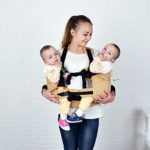 Beige Twins Carrier Tandem, Twin Wrap Carrier, Twin Carrier, Twin Baby Carrier, Baby Twins, Baby Carrier, Twins Carrier