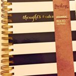 Markings by C.R. Gibson Twin Wire Journal – Ruled, 6″ x 8″ /320 pages/ ”Black and white Sripe”