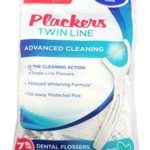 Plackers Twin Line Whitening Flosser, 75 Count by Plackers