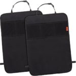 Seat Back Protectors (2 pack) – Car Kick Mats with Odor Free, Premium Waterproof Fabric, Reinforced Corners to Prevent Sag, and 3 Mesh Pockets for Great Storage