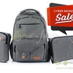 3 in 1 Multi-Function Large Baby Diaper Bag Backpack W/Changing Pad/Mini Bag- Travel Friendly, Stroller Straps, Insulated Pockets-Stylish, Durable with Anti-Water Material (Grey)