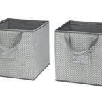 Delta Children 2 Count Nursery Organizer Bin Set, Dove Grey