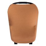 Baby Car Seat Cover Canopy and Nursing Cover Multi-Use Stretchy 5 in 1 Gift “Camel” by Copper Pearl