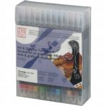 Kuretake ZIG ART & GRAPHIC TWIN RB+F 48 colors set/TUT-95/48V
