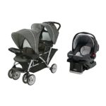Graco DuoGlider Click Double Stroller + Infant Car Seat Travel System | Glacier