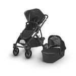 UPPAbaby VISTA Stroller, Black/Carbon/Leather, Jake