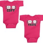 Threadrock Baby Girls’ Copy and Paste Twins Infant Bodysuit Set