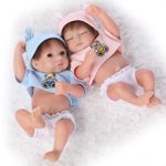 Funny House Real Lifelke Full Silicone Body Reborn Baby Doll Twins Realistic Newborn Dolls Sleeping Girl and Boy 2pcs Toys