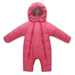 Aomige Kids Toddler Baby Winter Thicken Bunting Romper Snowsuit Pram Bunting Double Zipper Long Sleeve Jumpsuit For Girls and Boys (0-18 Month)