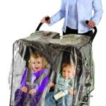 Nuby Universal Size Twin Stroller Rain Cover, Clear Vinyl Plastic