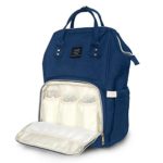Wide Open Designed Baby Diaper Bag, Ticent Multi-Function Waterproof Travel Backpack Nappy Tote Bags for Mom & Dad, Large Capacity, Navy Blue