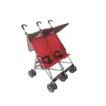 AmorosO Twin Baby Stroller, Black/Red