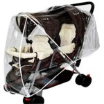 YUENA CARE Stroller Rain Cover Universal Double Pushchair Wind Cover Buggy Weather Shield Tandem